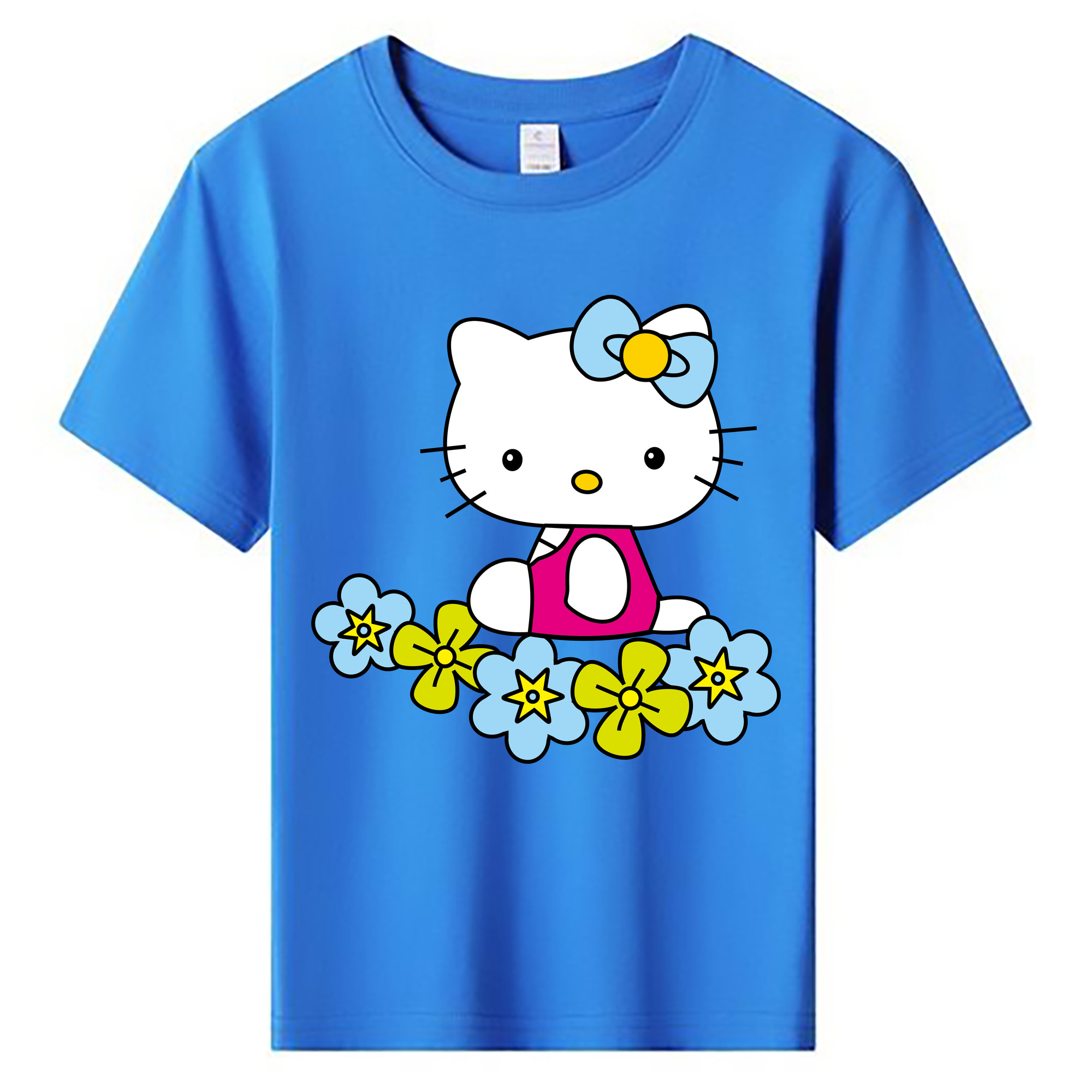 （画像用） Hello Kitty ハローキティ 綿100％キッズTシャツ（フロントプリント）